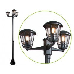 FAROL S1 ALJABA 2M 3F ALUM. NEGRO 8011121