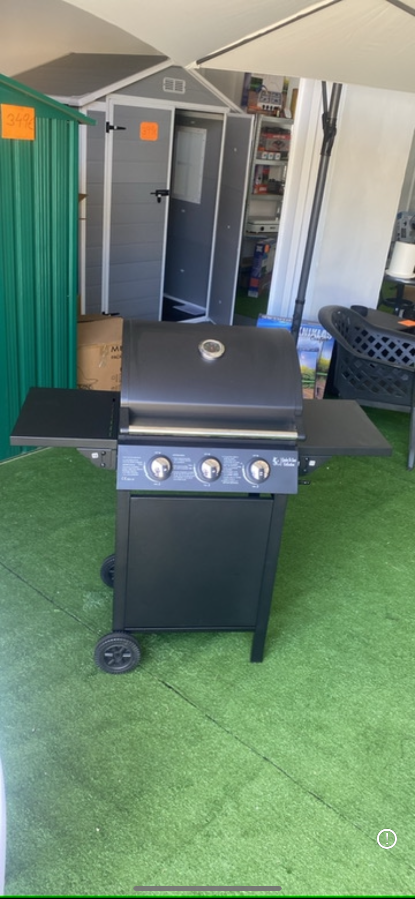 BARBACOA GAS 3 QUEMADORES