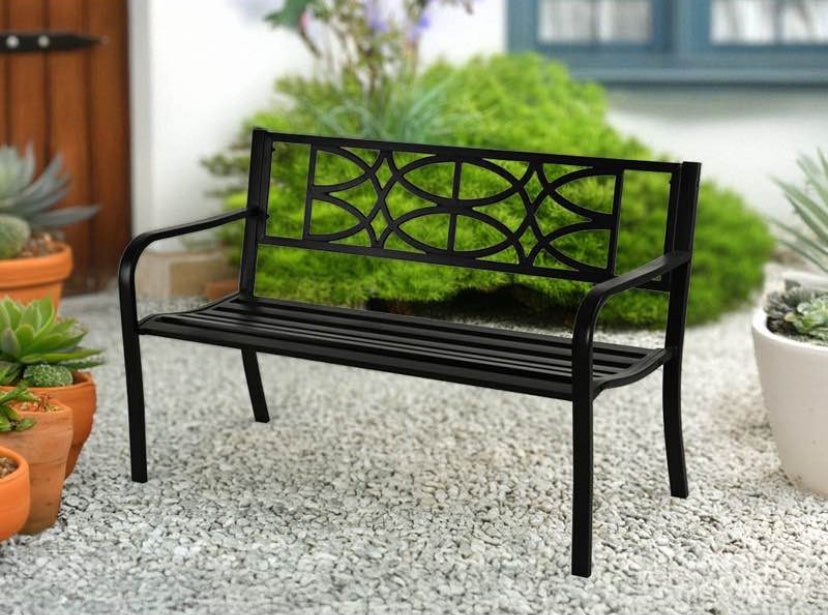 BANCO DE JARDÍN METAL 127x60x80 CM