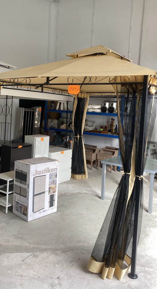 CENADOR TAHITI 3x3 CON MOSQUITERAS NEGRAS