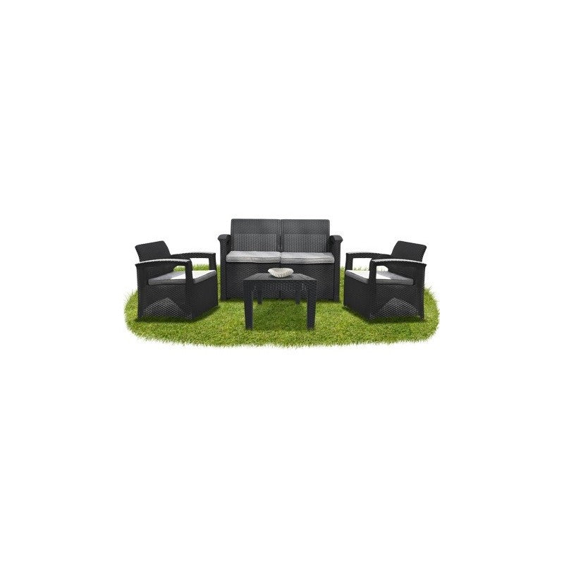 CONJUNTO JARDIN RATTAN ANTRACITA