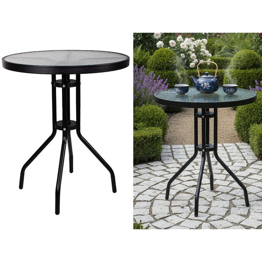 MESA REDONDA JARDIN ACERO PANAMA 60x70