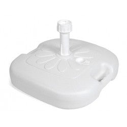 BASE SOMBRILLA PLASTICA  BLANCA 45X45X12CM 16L.